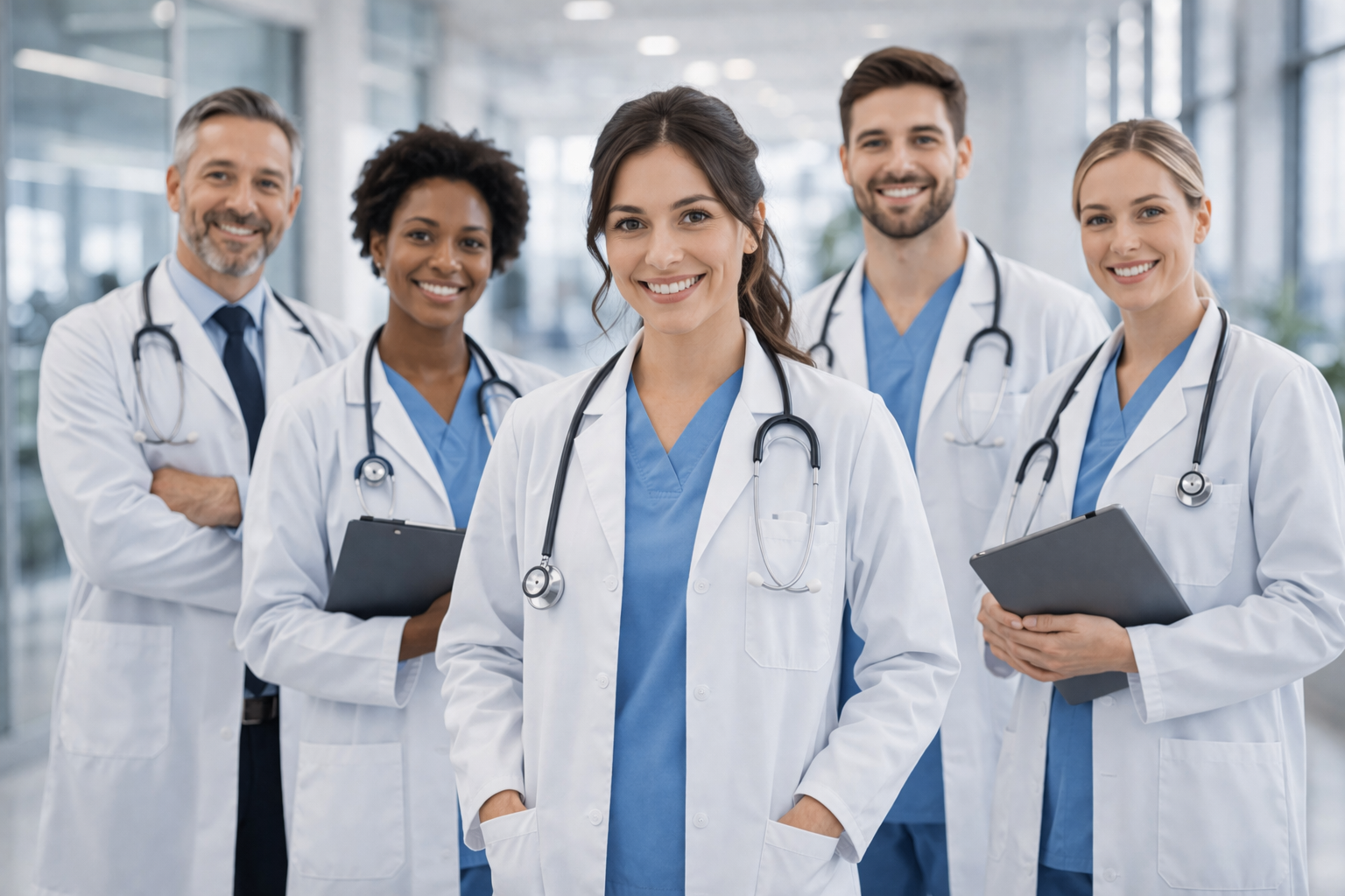 Equipe médica em ambiente hospitalar